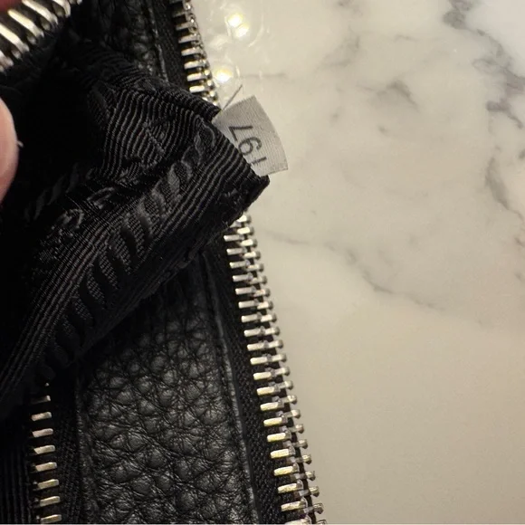 Prada Vitello Leather Double Zip Crossbody Bag, Black, Silver Hardware - Picture 13 of 15